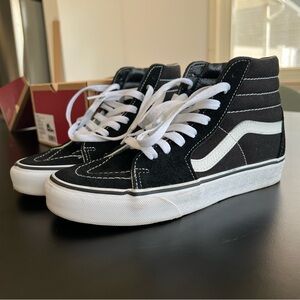 Sk8 high black/white womens size 6.5